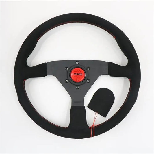 MOMO - Montecarlo 350mm Leather Red Stitch