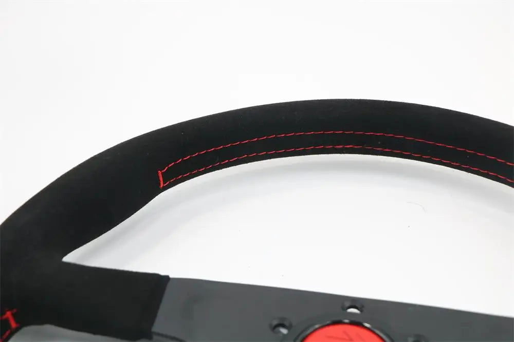 MOMO - Montecarlo 350mm Leather Red Stitch