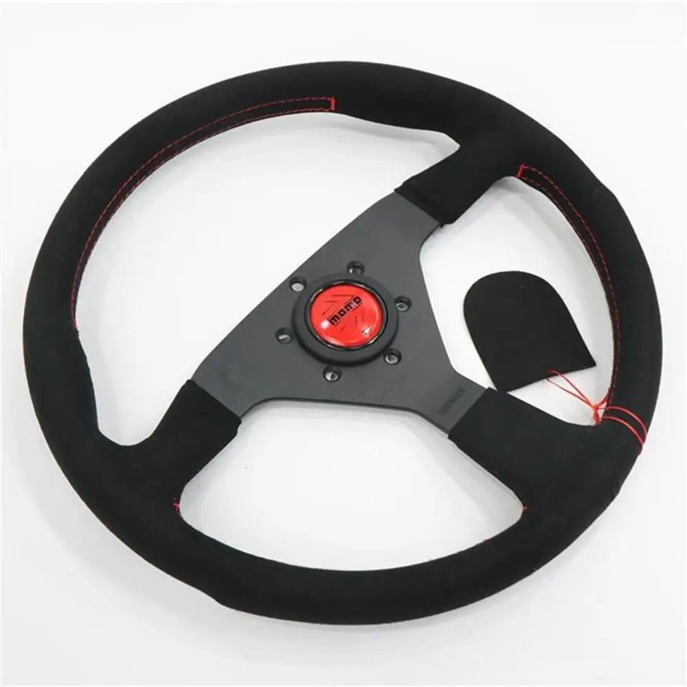 MOMO - Montecarlo 350mm Leather Red Stitch