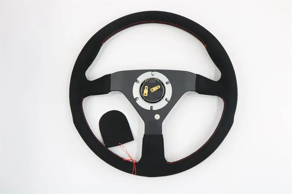 MOMO - Montecarlo 350mm Leather Red Stitch