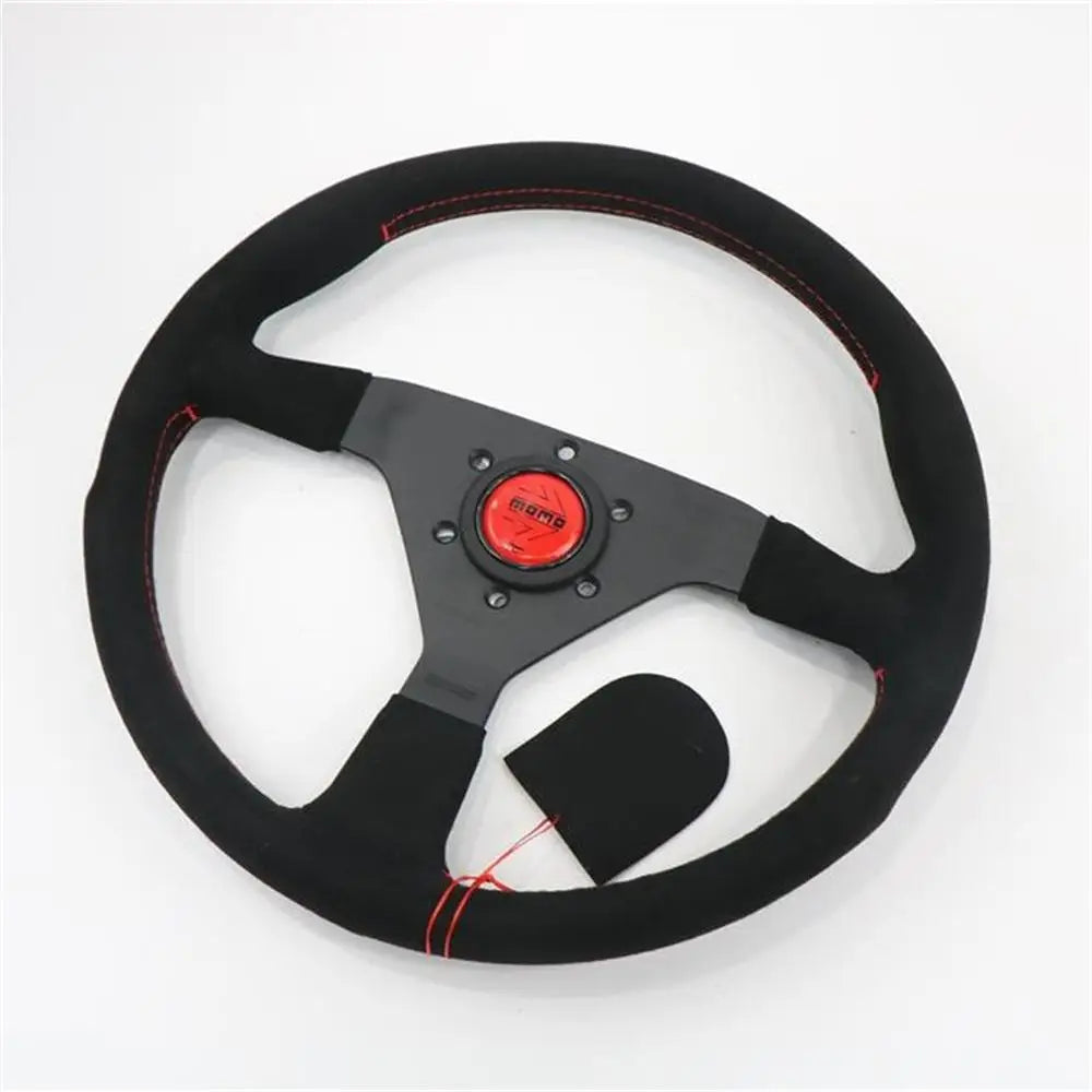 MOMO - Montecarlo 350mm Leather Red Stitch